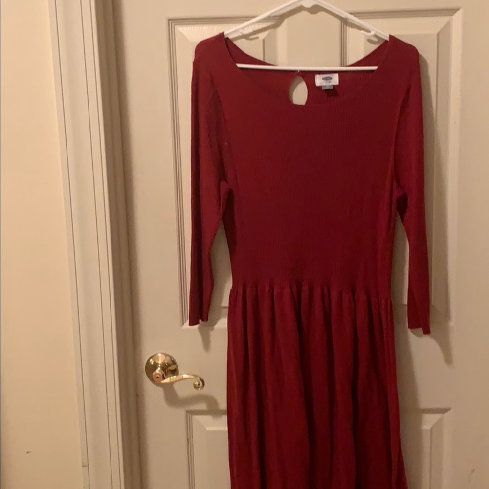 XL dark red Old Navy sweater dress.
